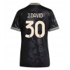 Juventus Jonathan David #30 Tredjedrakt Kvinner 2025-26 Kortermet